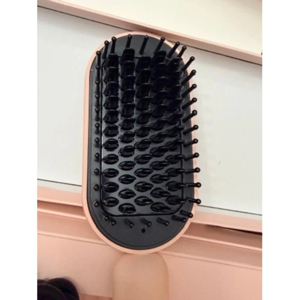 L'ange Mane Pass 2-in-1 Straightening Brush‎ Blush Pink Ceramic Hair Tool